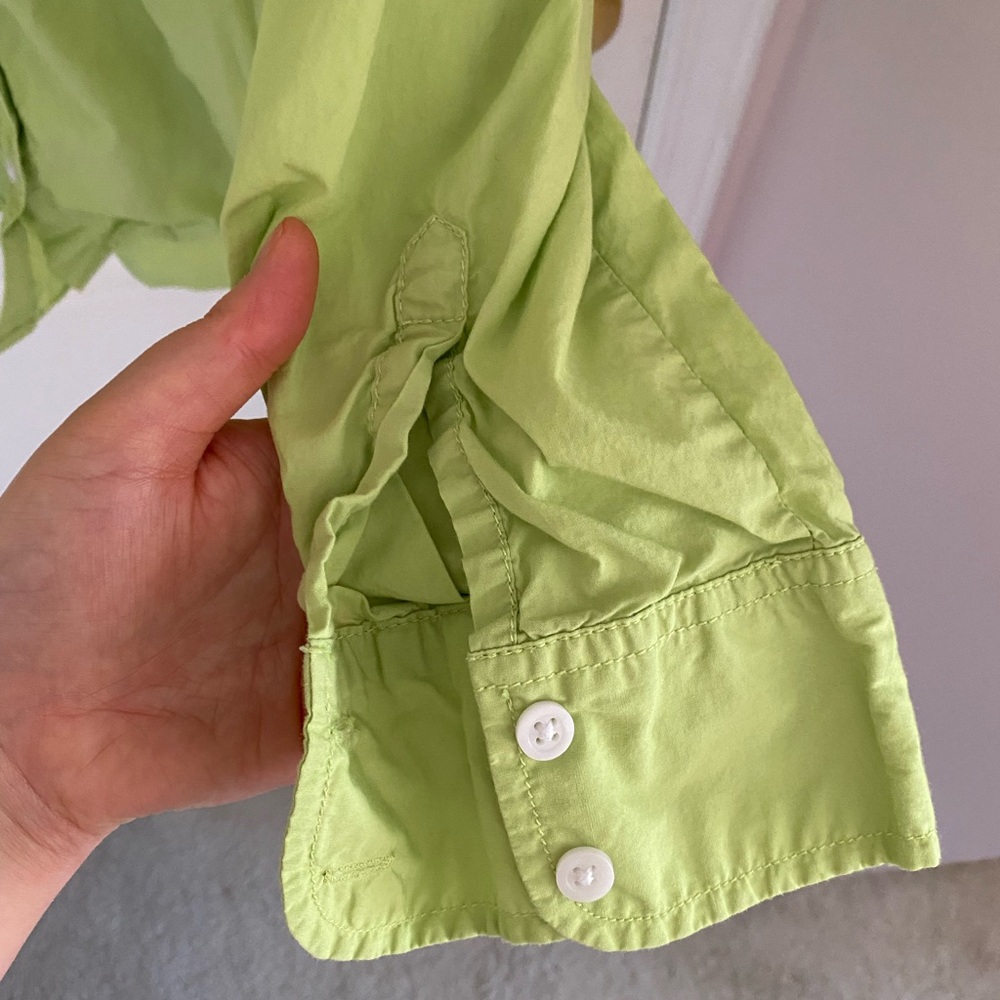 Joe Fresh Oversized Button-Down Shirt in Lime Green - Picture 5 of 9